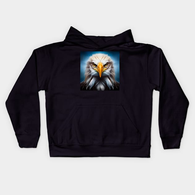 Bald Eagle Forward Facing Kids Hoodie by Matt's Wild Designs